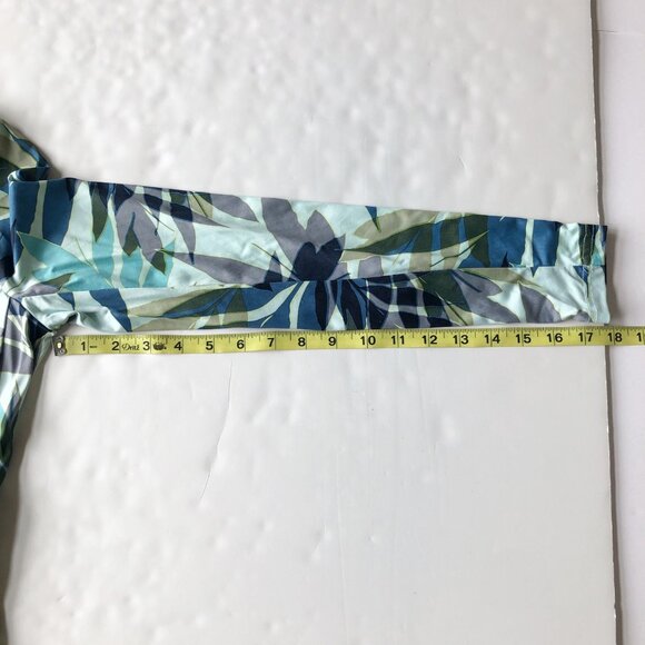 HANG TEN Rashguard Mint Leaf UV Protection Long Sleeve Swim Shirt Womens Small - Picture 7 of 7